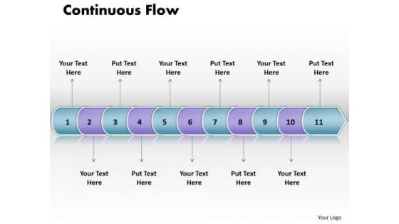 Ppt Linear Arrow 11 Stages PowerPoint Templates