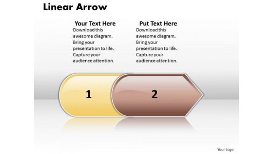Ppt Linear Arrow 2 Stages PowerPoint Templates