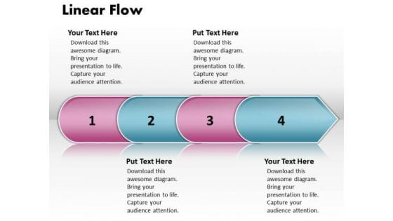 Ppt Linear Arrow 4 Phase Diagram PowerPoint Templates