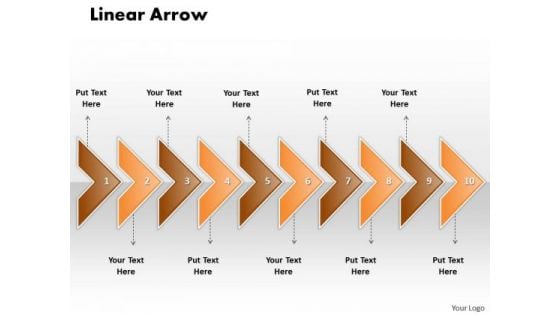 Ppt Linear Arrow Business 10 Phase Diagram PowerPoint Templates