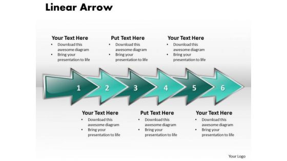 Ppt Linear Arrow Business 6 Stages PowerPoint Templates