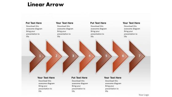 Ppt Linear Arrow Business 7 State PowerPoint Presentation Diagram Templates