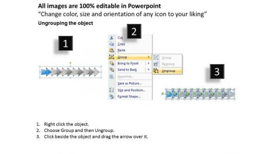 Ppt Linear Arrow Business Forging Process PowerPoint Slides Using 10 Stages Templates