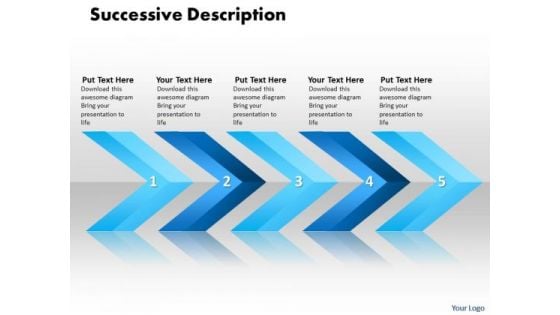 Ppt Linear Arrows 5 State PowerPoint Project Diagram Templates