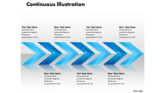 Ppt Linear Arrows 7 State PowerPoint Project Diagram Templates