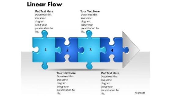 Ppt Linear Demo Create Flow Chart PowerPoint 4 Stage Style1 Templates