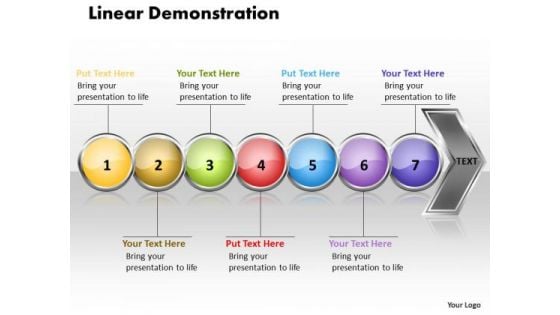 Ppt Linear Demonstration Of 7 Concepts PowerPoint Templates