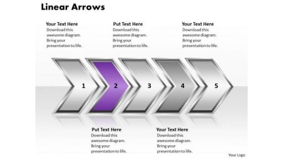 Ppt Linear Demonstration Of Arrows Diagram PowerPoint Slide Text Templates