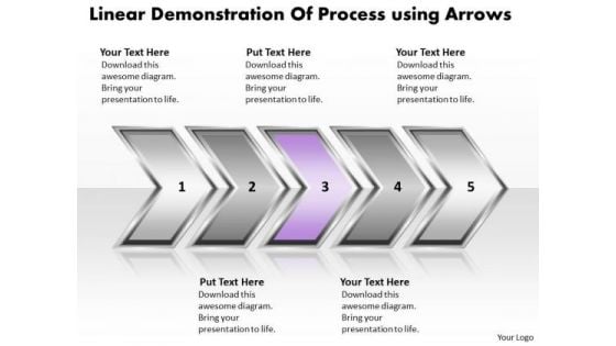 Ppt Linear Demonstration Of Business Forging Process PowerPoint Slides Templates