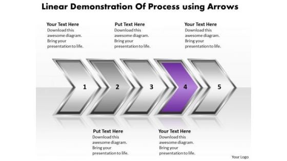 Ppt Linear Demonstration Of Marketing Process Business PowerPoint Templates