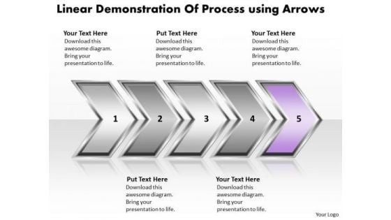 Ppt Linear Demonstration Of Marketing Process Using Arrows Business PowerPoint Templates