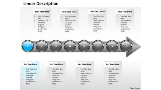 Ppt Linear Demonstration Of Marketing Process Using Stage 1 PowerPoint Templates