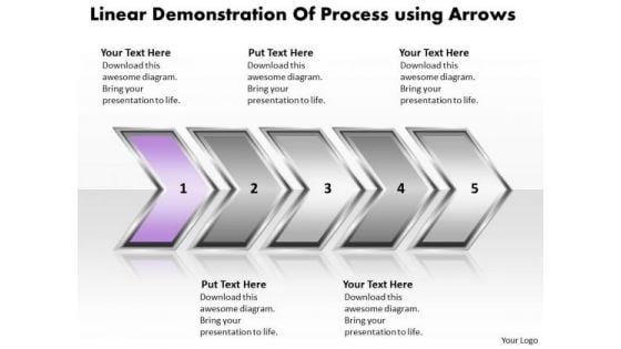 Ppt Linear Demonstration Of Process Business PowerPoint Templates