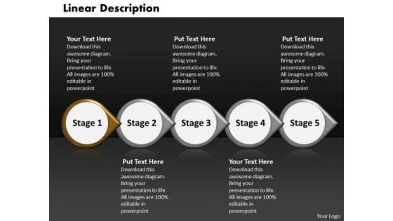 Ppt Linear Description Of 5 Power Point Stage Using Arrows Layouts PowerPoint Templates
