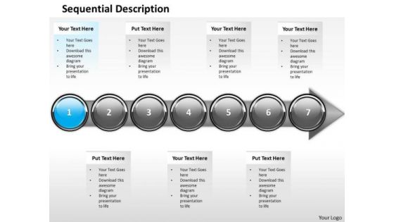 Ppt Linear Description Of Business Process Using Stage 1 PowerPoint Templates