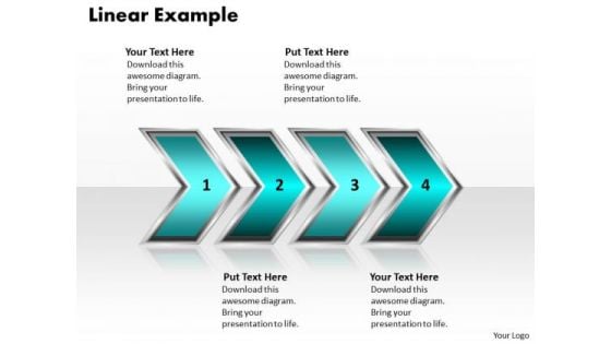 Ppt Linear Example Of Process Using 4 Stages PowerPoint Templates