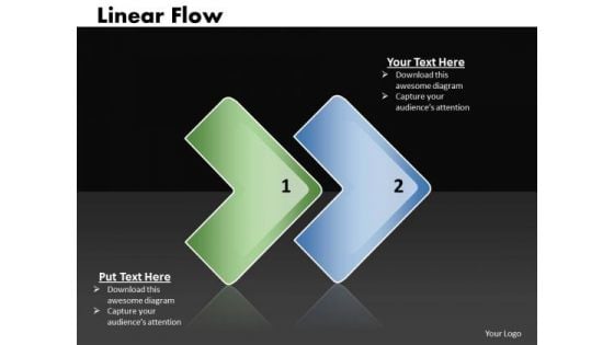 Ppt Linear Flow 2 Stages PowerPoint Templates