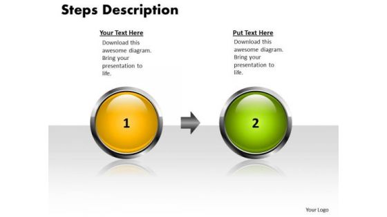 Ppt Linear Flow 2 State Diagram PowerPoint Templates