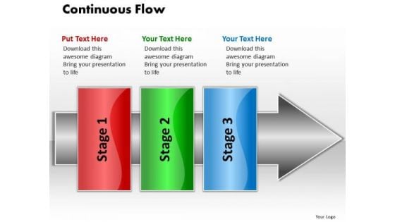 Ppt Linear Flow 3 Steps1 PowerPoint Templates