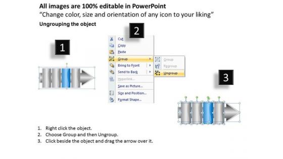 Ppt Linear Flow 4 Processes2 PowerPoint Templates
