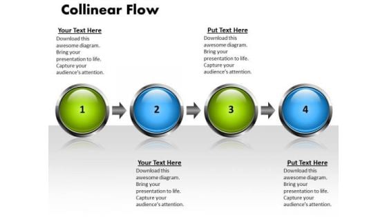 Ppt Linear Flow 4 Stages PowerPoint Templates