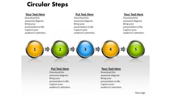 Ppt Linear Flow 5 Stages PowerPoint Templates