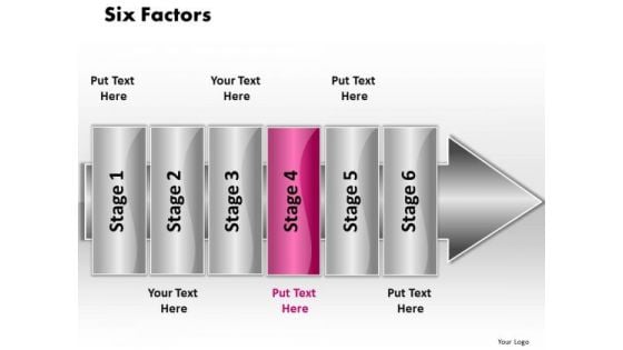 Ppt Linear Flow 6 Factors PowerPoint Templates