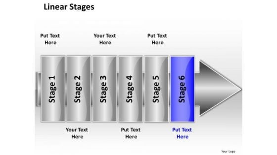 Ppt Linear Flow 6 Stage PowerPoint Templates