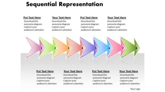 Ppt Linear Flow 8 Stages PowerPoint Templates