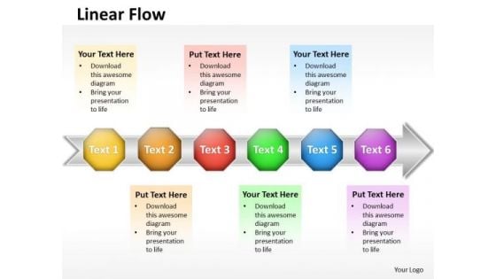 Ppt Linear Flow Actions Communication Process PowerPoint Presentation Templates