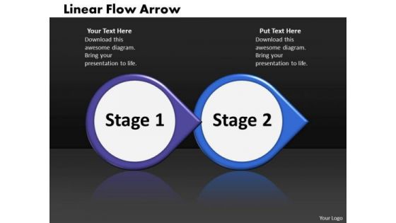 Ppt Linear Flow Arrow Business 2 State PowerPoint Presentation Diagram Templates