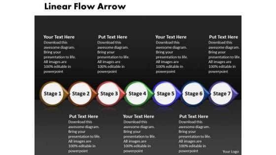 Ppt Linear Flow Arrow Business 7 Power Point Stage PowerPoint Templates