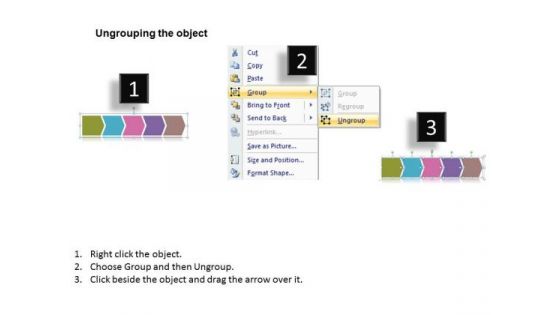 Ppt Linear Flow Concept Design PowerPoint Template Download Optimize Process Templates