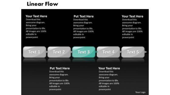 Ppt Linear Flow Of 5 Stages Involved Business PowerPoint Presentation Templates