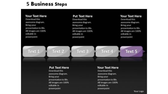 Ppt Linear Flow Of 5 Steps Involved New Business PowerPoint Presentation Templates