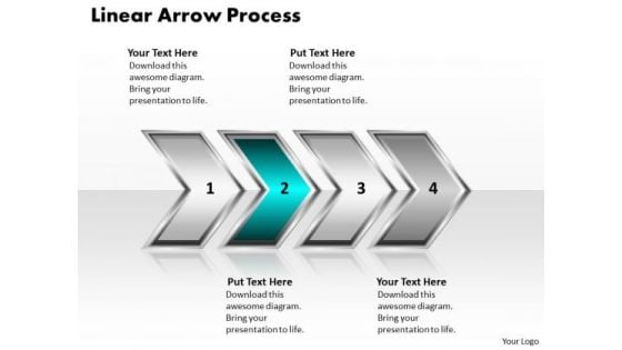 Ppt Linear Flow Of Business PowerPoint Presentation Process Using 4 Stages Templates