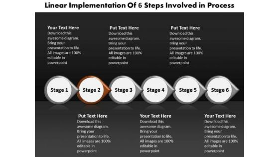 Ppt Linear Flow Of Free Business Marketing Presentation PowerPoint Process Templates