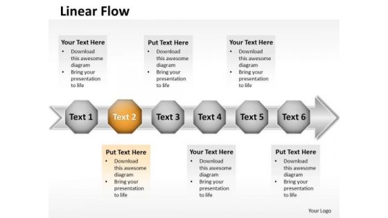 Ppt Linear Flow Plan Forging Process PowerPoint Slides Templates