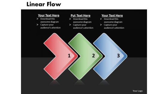 Ppt Linear Flow PowerPoint Theme 3 Stage Templates