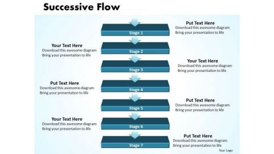 Ppt Linear Flow PowerPoint Theme 7 State Diagram Templates