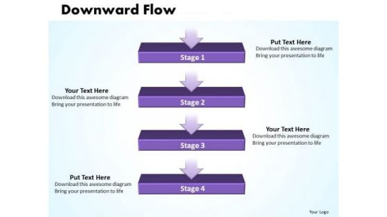 Ppt Linear Flow Process Charts 4 Power Point Stage PowerPoint Templates