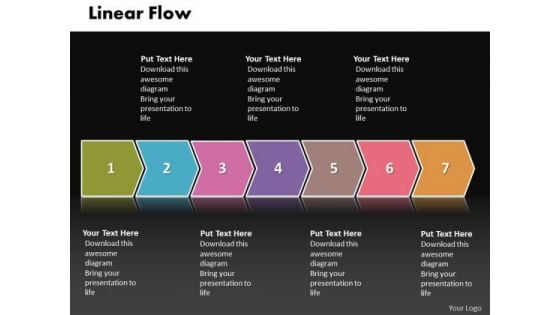 Ppt Linear Flow Process Charts Illustration Stages Of PowerPoint Templates