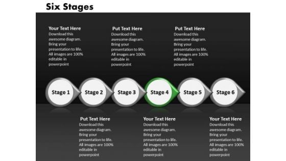 Ppt Linear Implementation Of 6 Power Point Stage Involved Process PowerPoint Templates