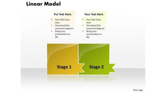 Ppt Linear Model Of 2 Stages PowerPoint Templates