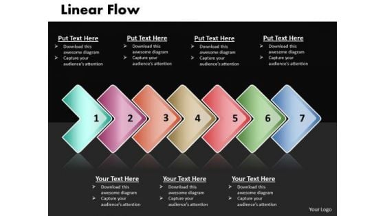 Ppt Linear Process Flow PowerPoint Template 7 Stage Templates