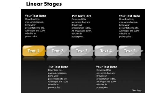 Ppt Linear Process Of 5 Steps Involved Business PowerPoint Theme Templates