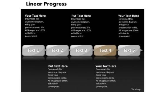 Ppt Linear Progress Of 5 Steps Involved Business PowerPoint Templates