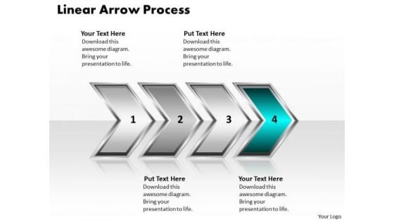 Ppt Linear Sequence Of Process Using 4 Stages PowerPoint Templates