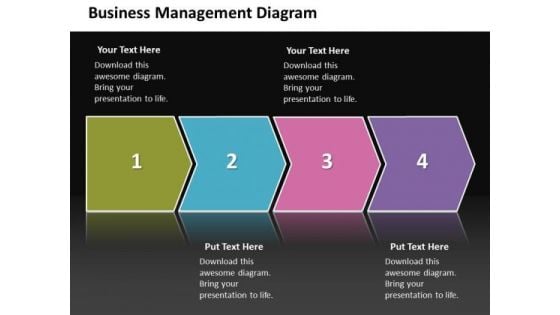 Ppt Linear Steps Business Process Management Diagram PowerPoint Free Templates