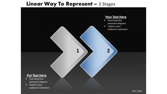 Ppt Linear Way To Represent 2 Power Point Stage PowerPoint Templates